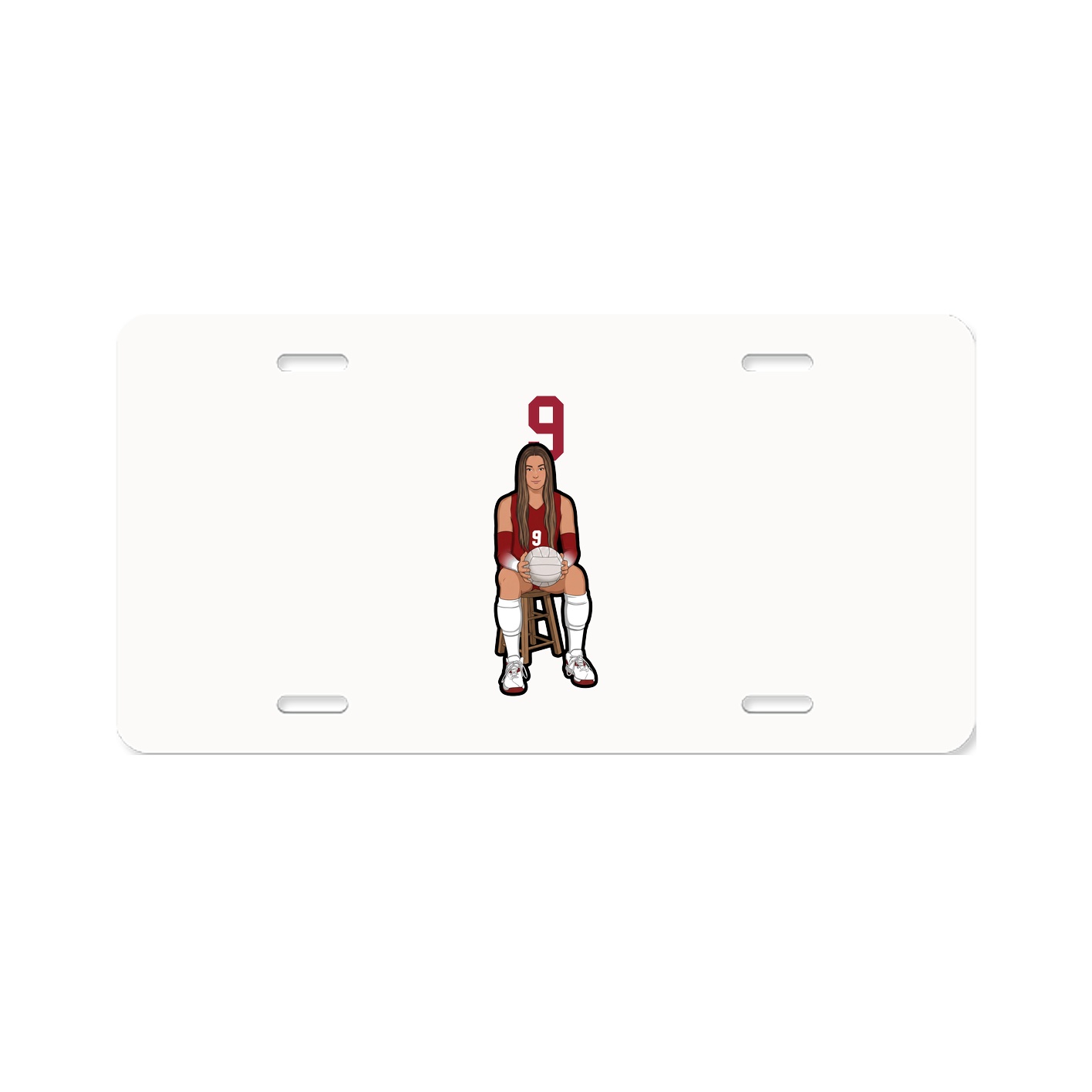 License Plate — Number Top in Classic