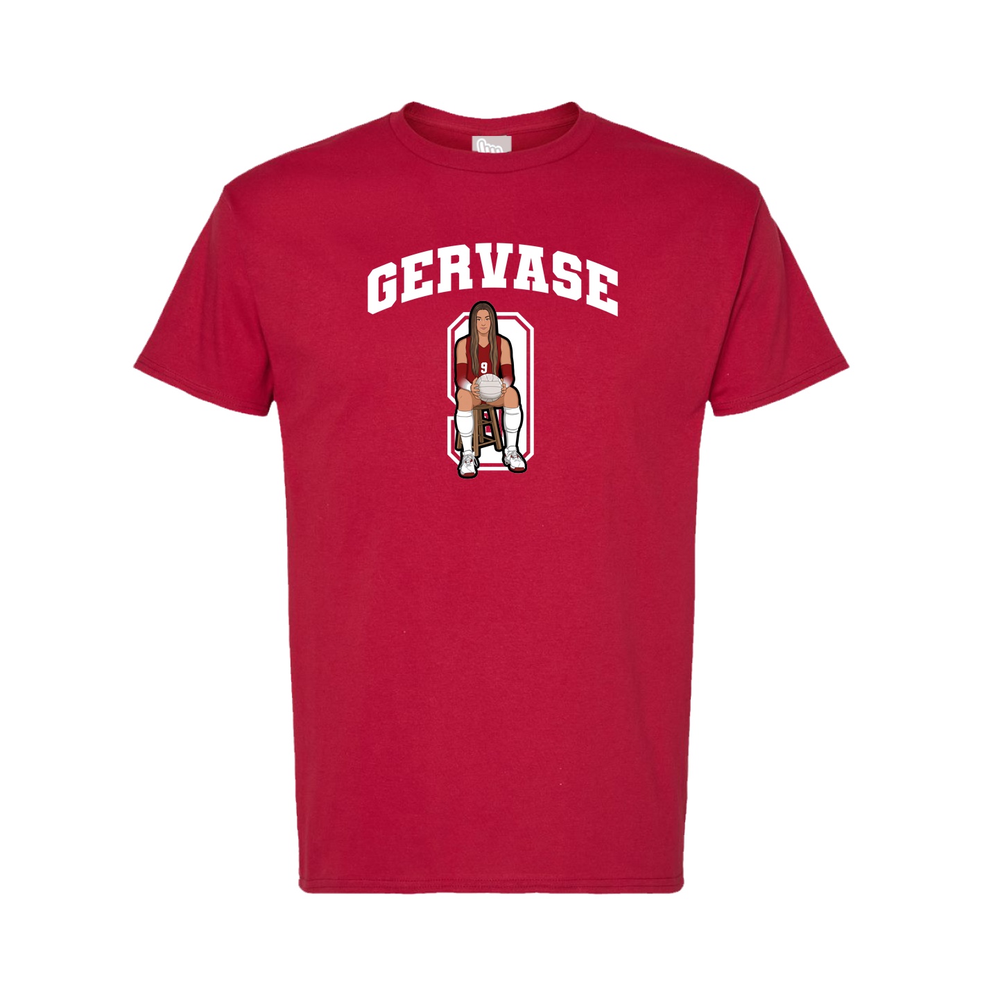 Tee — Number in Crimson