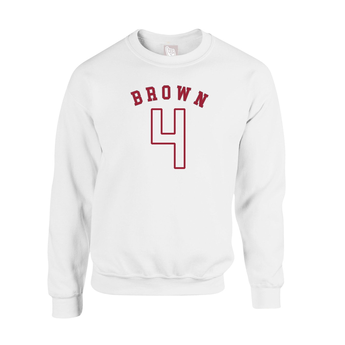 Fleece Crew — Shirsey Arch in White