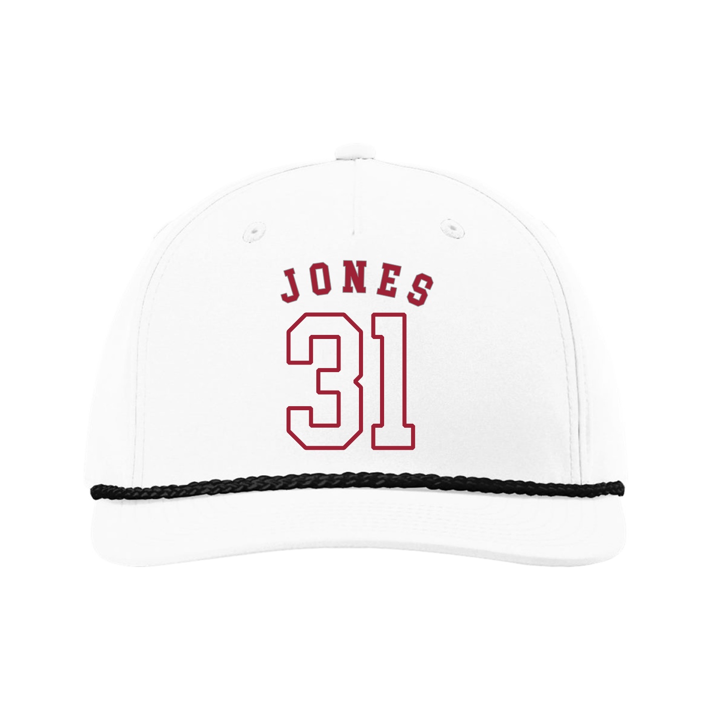 Five-Panel Classic Rope Cap — Shirsey Arch in White