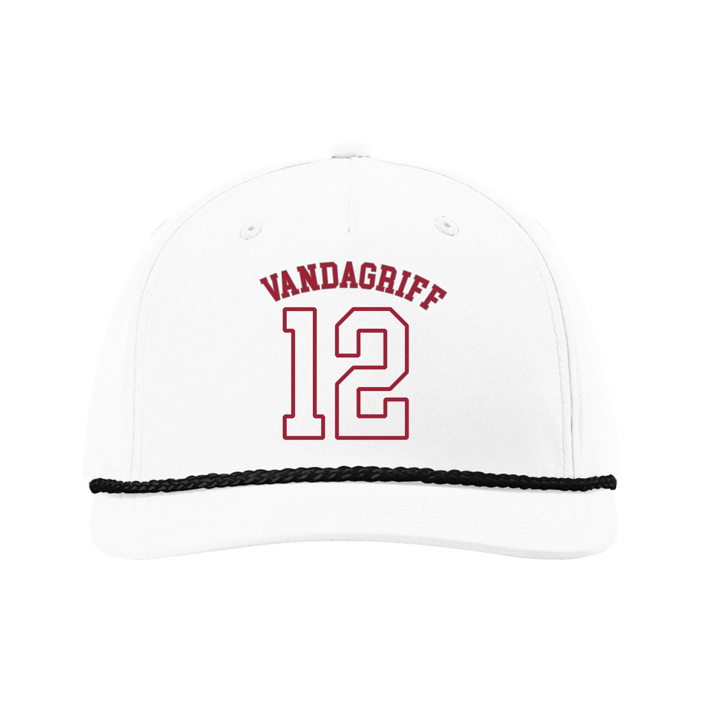 Five-Panel Classic Rope Cap — Shirsey Arch in White