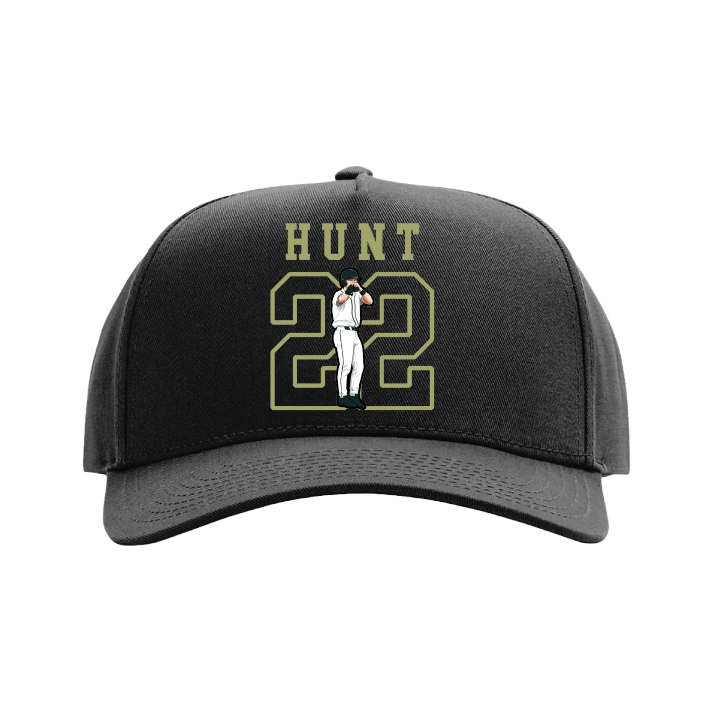 Full Fabric Five-Panel Champ Cap — Shirsey in Black