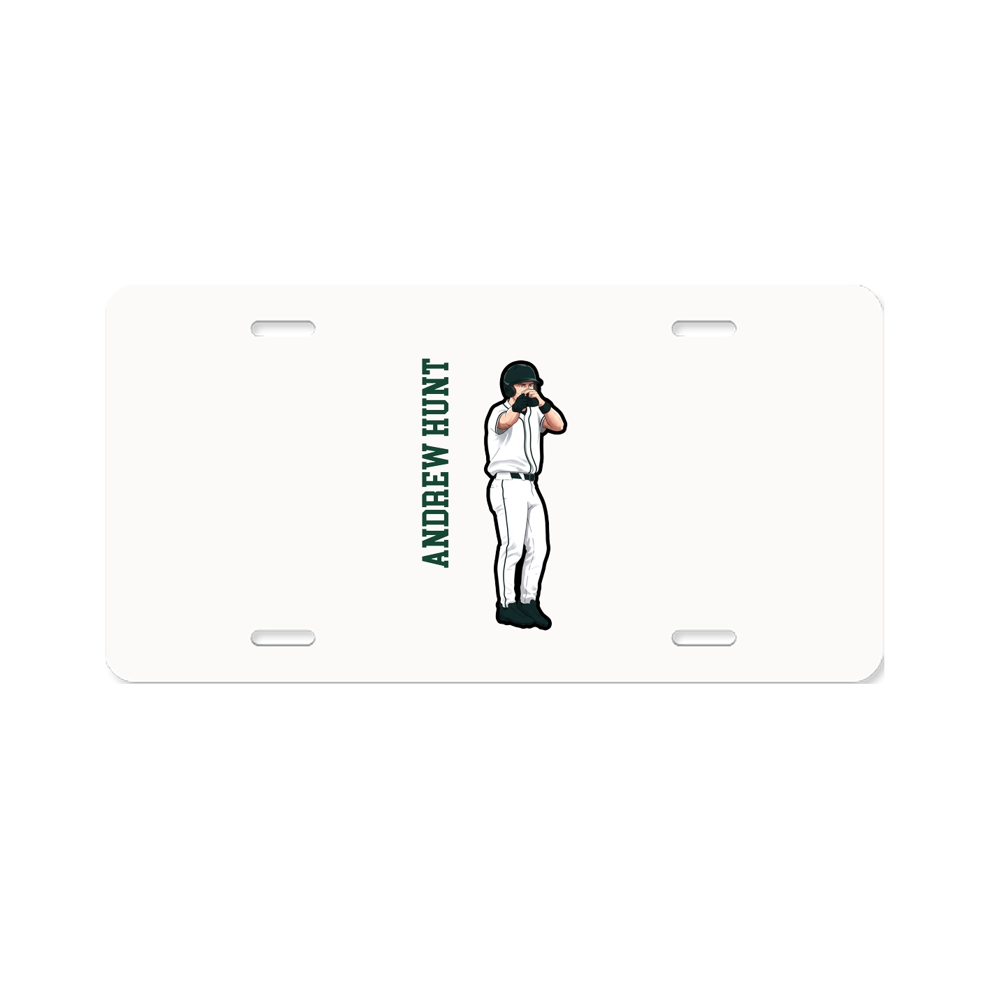 License Plate — Name Vertical in Classic