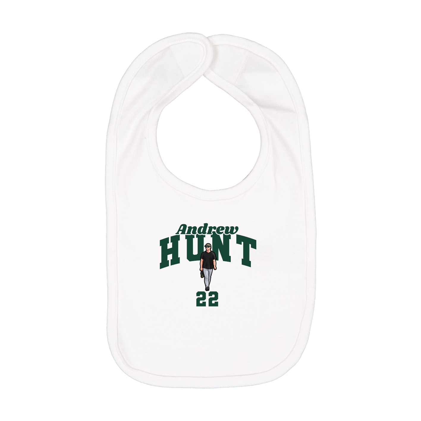 Infant Bib — Signature Arch in White