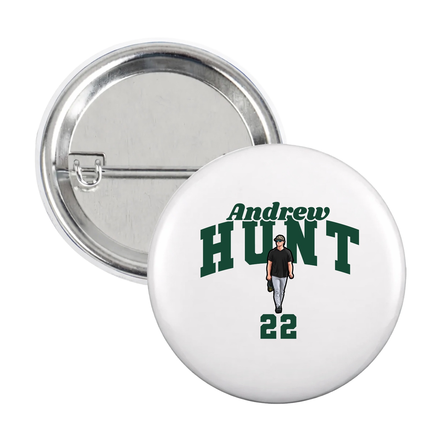 Game Day Button — Signature Arch in White