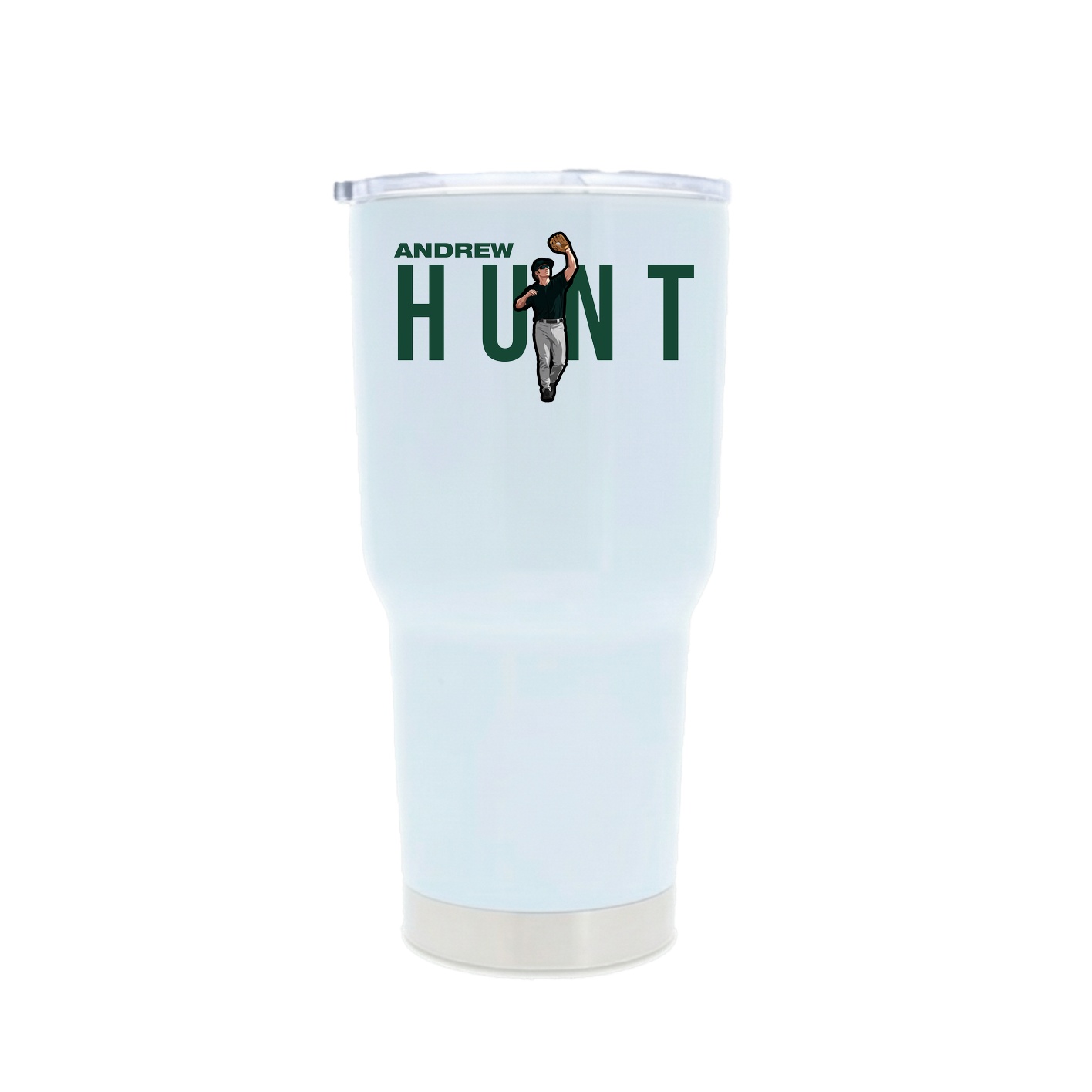 30oz Stainless Steel Tumbler — Player Name in White