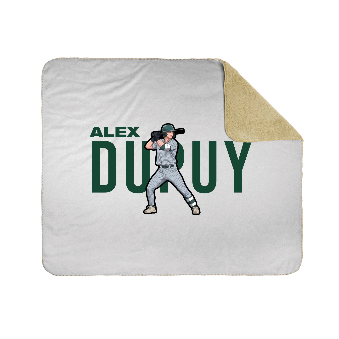 Throw Blanket — Player Name in White