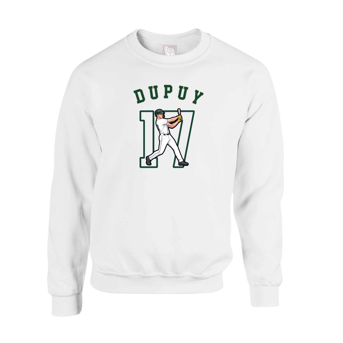 Fleece Crew — Shirsey Arch in White