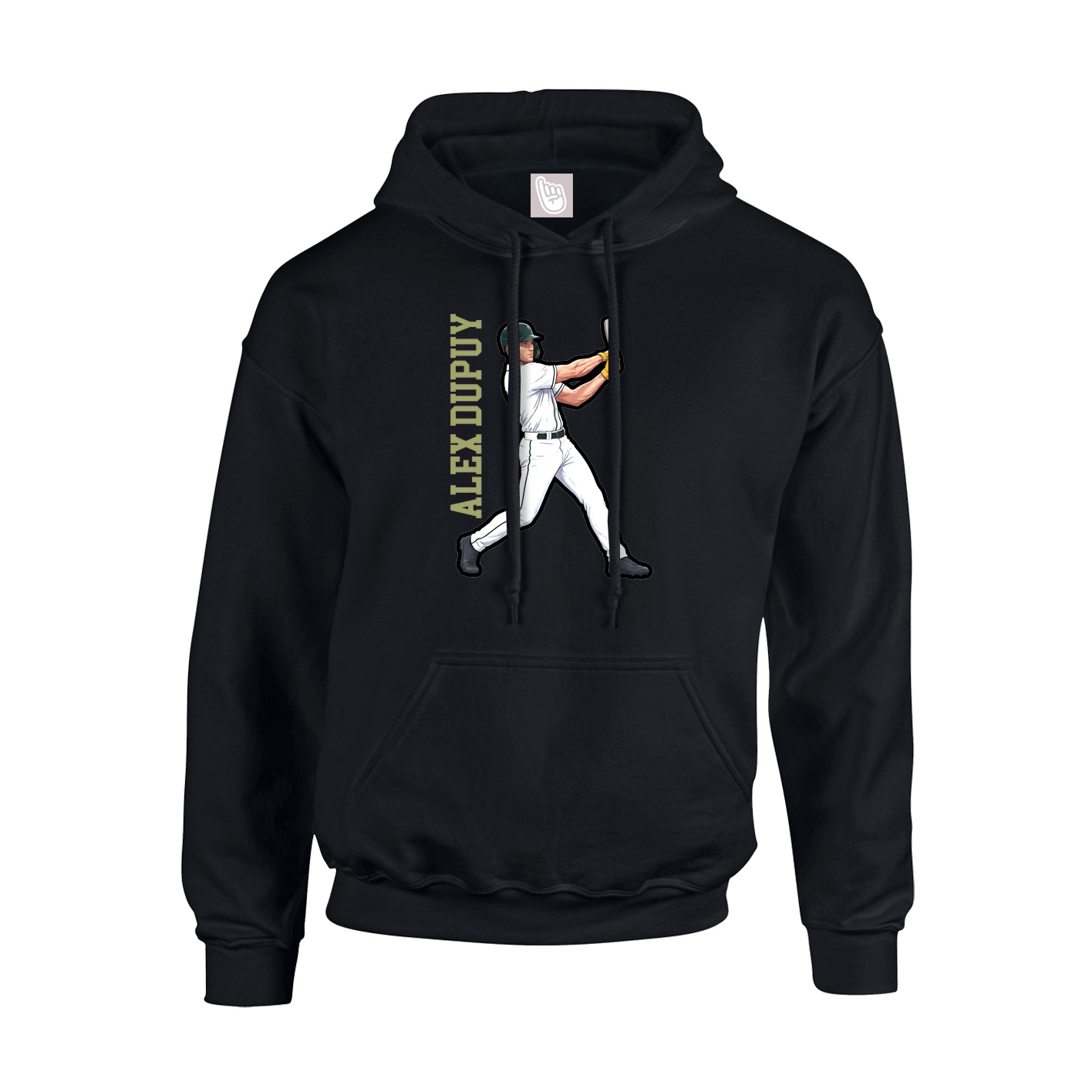 Youth Hoodie — Name Vertical in Black