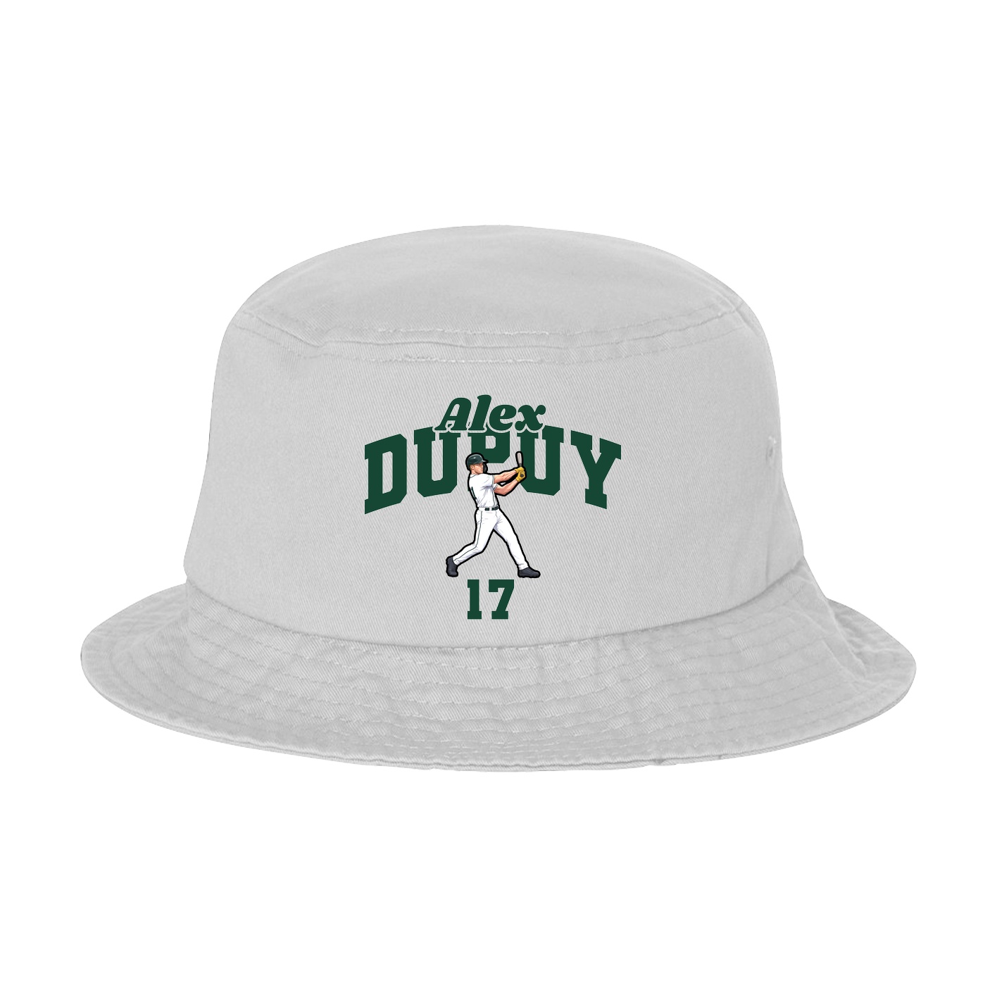 Bucket Cap — Signature Arch in White