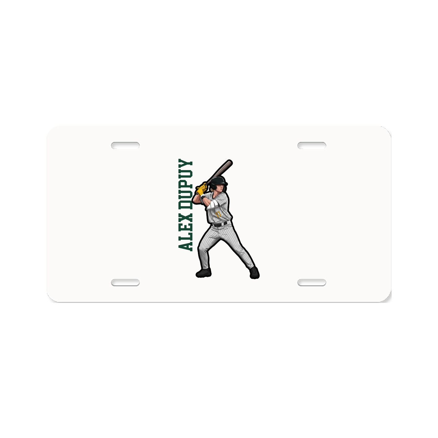 License Plate — Name Vertical in Classic