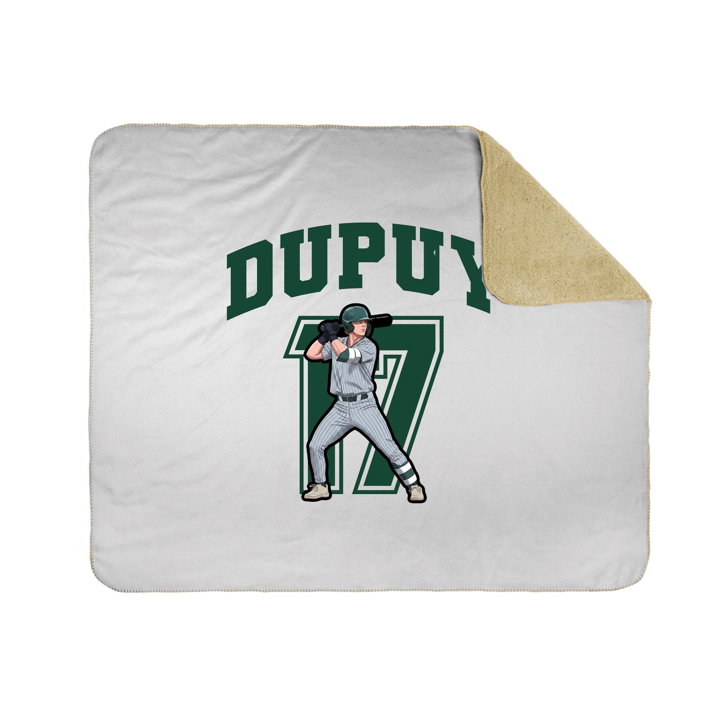 Throw Blanket — Number in White