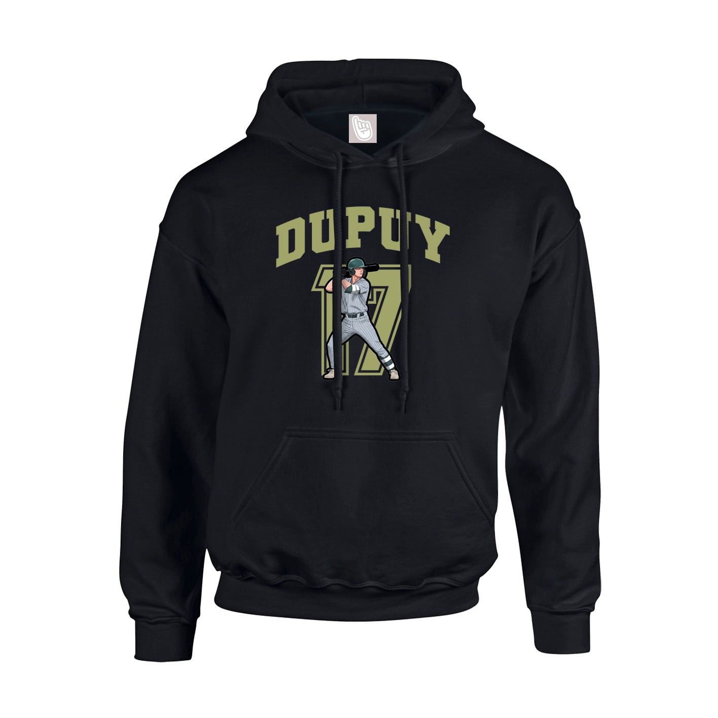 Hoodie — Number in Black