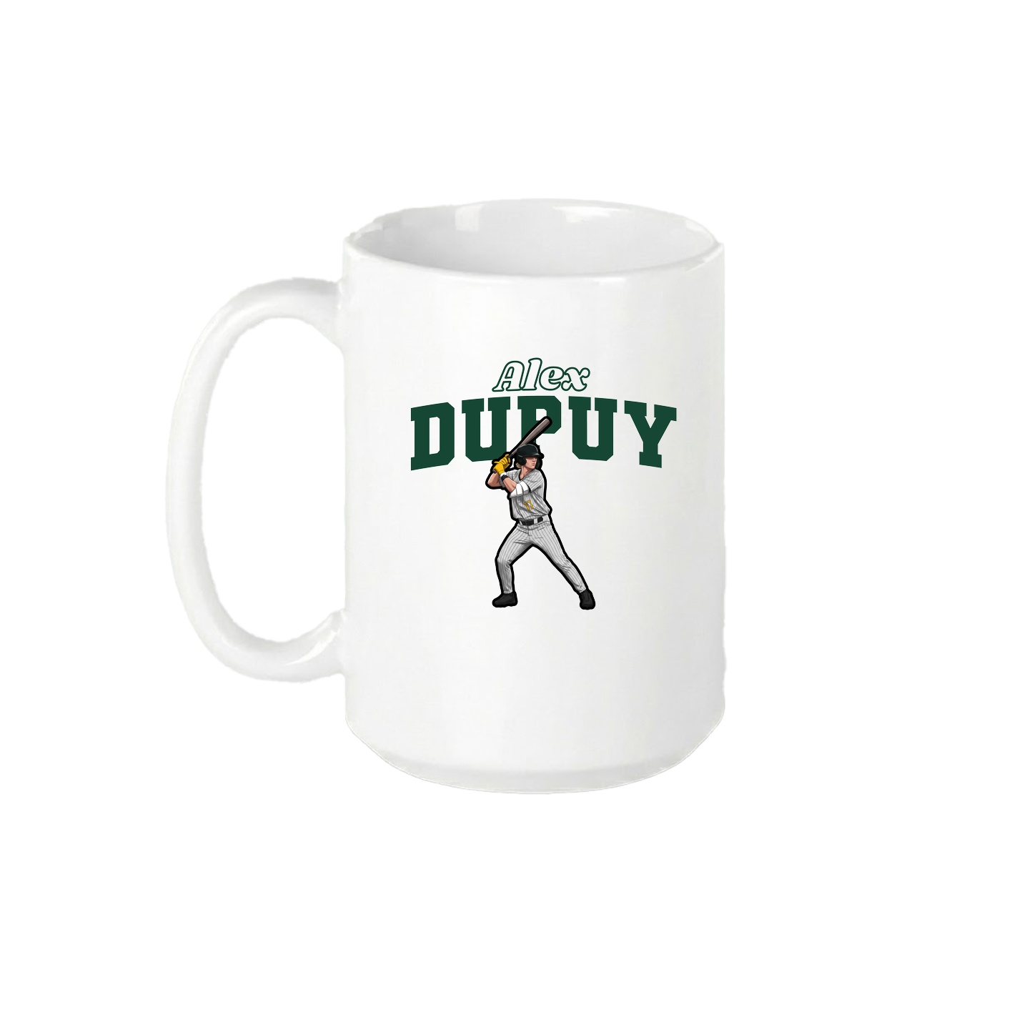 15oz Coffee Mug — Name Arch in White
