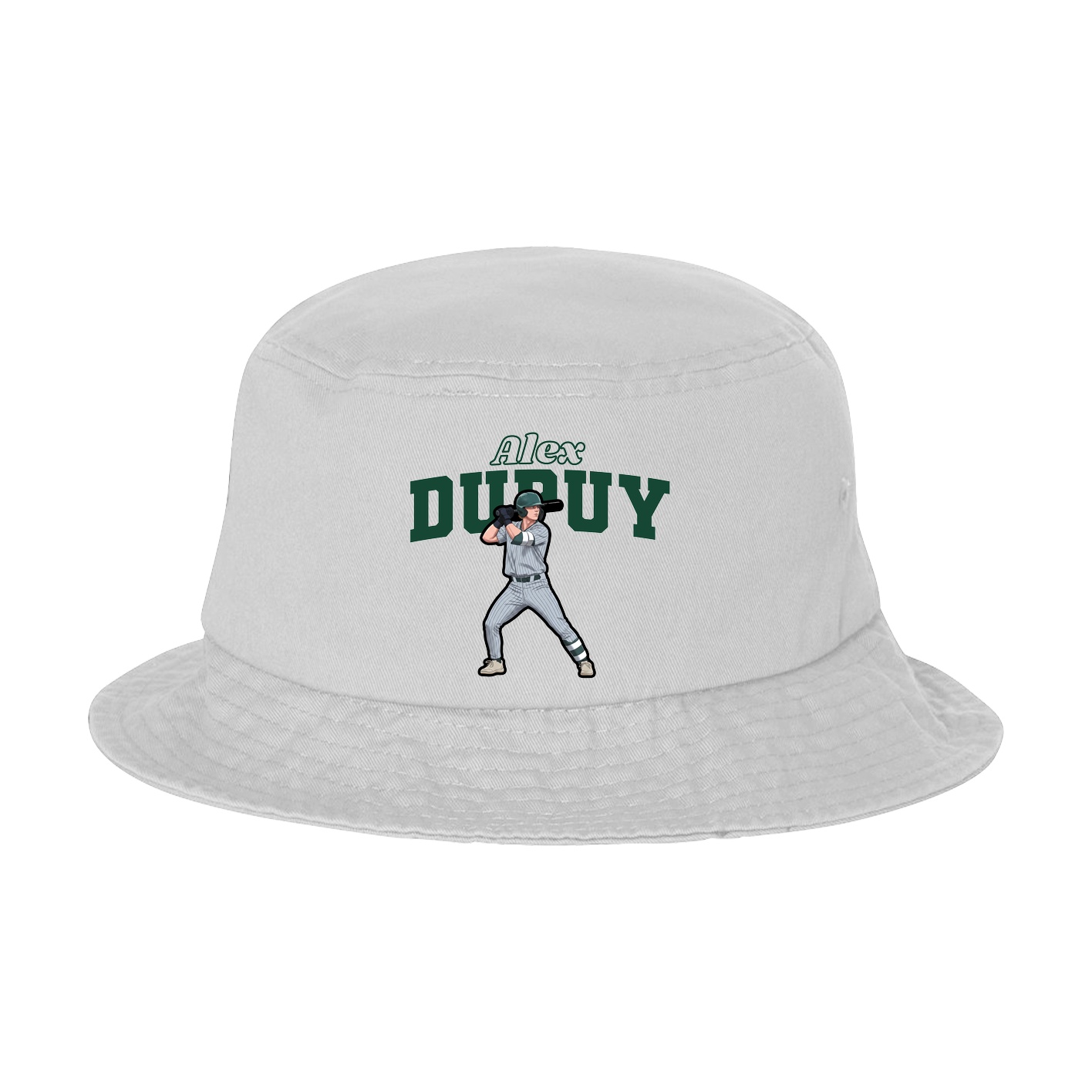 Bucket Cap — Name Arch in White