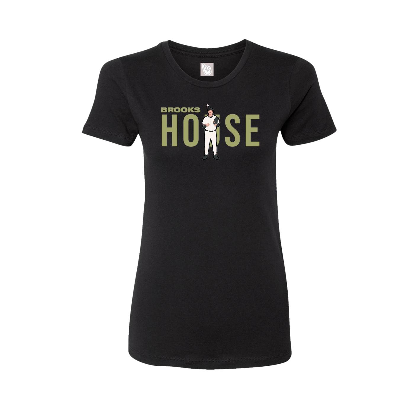 Fitted Women's Tee — Player Name in Black