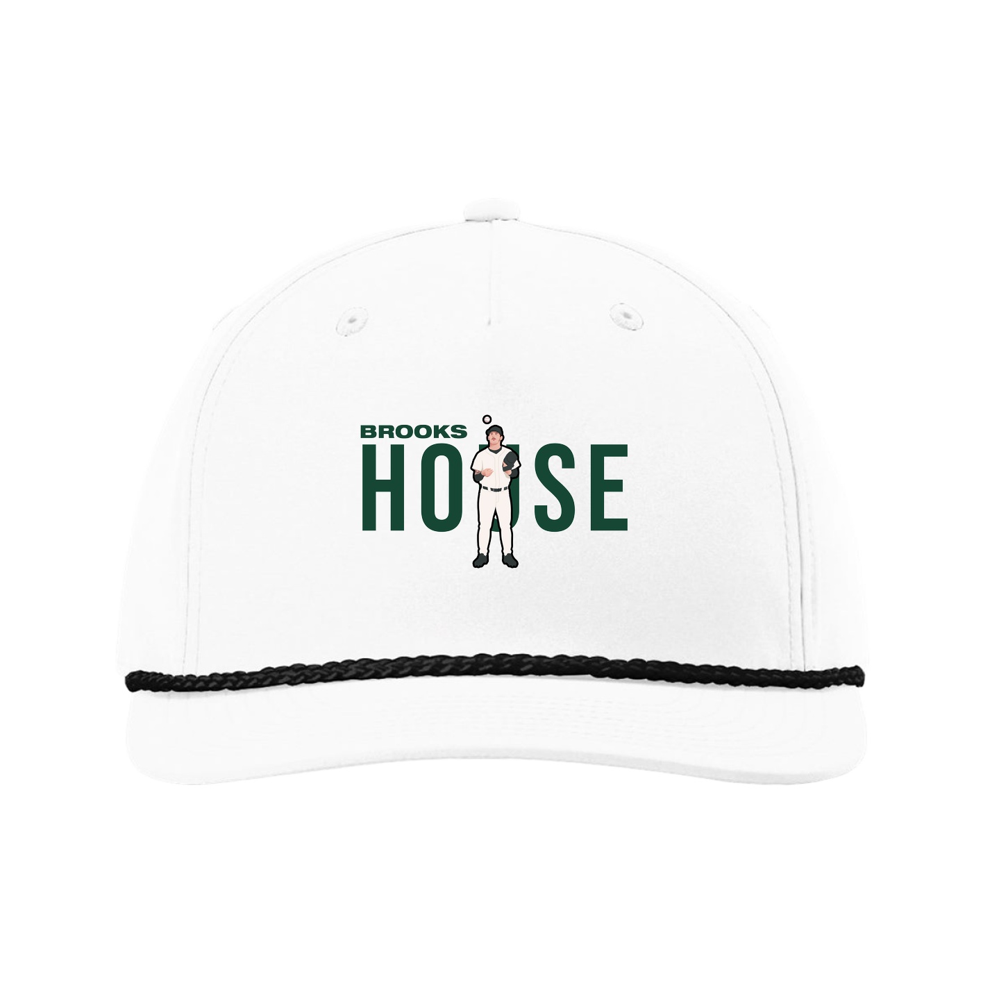 Five-Panel Classic Rope Cap — Player Name in White