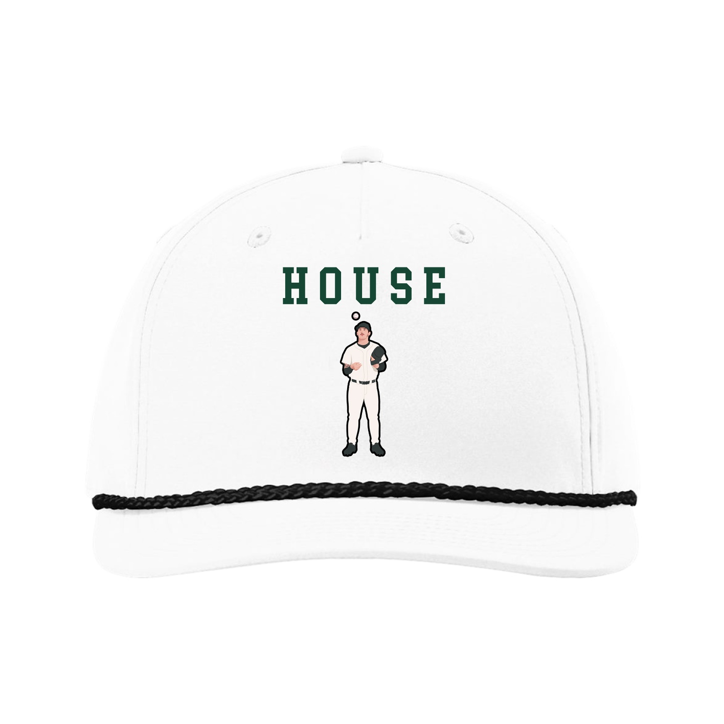Five-Panel Classic Rope Cap — Shirsey in White