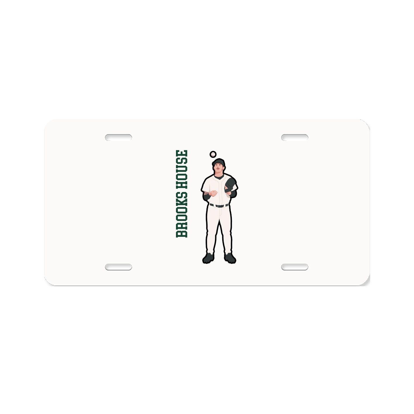 License Plate — Name Vertical in Classic