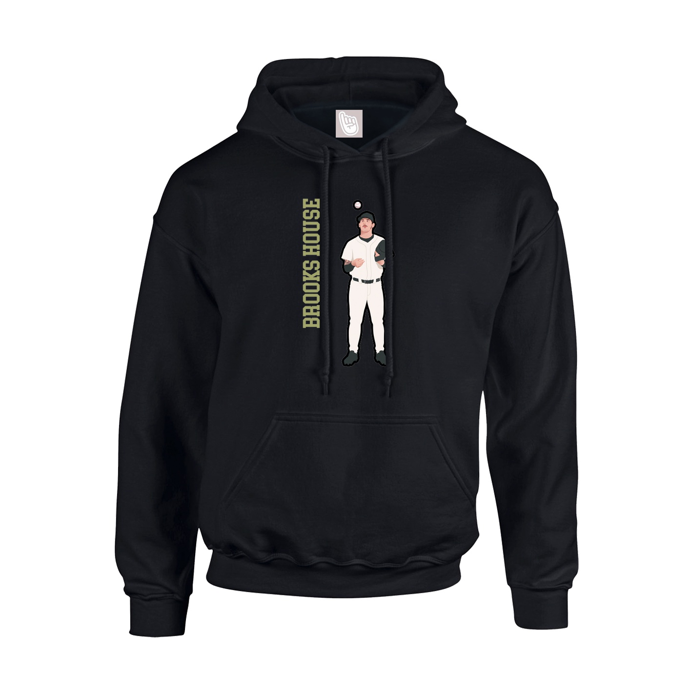 Youth Hoodie — Name Vertical in Black