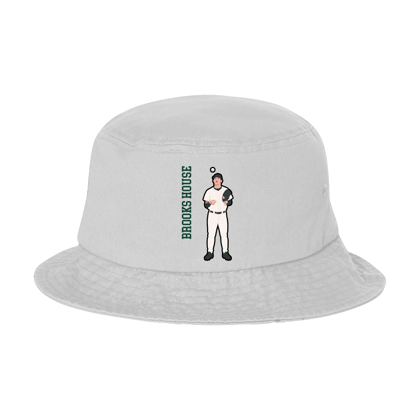 Bucket Cap — Name Vertical in White
