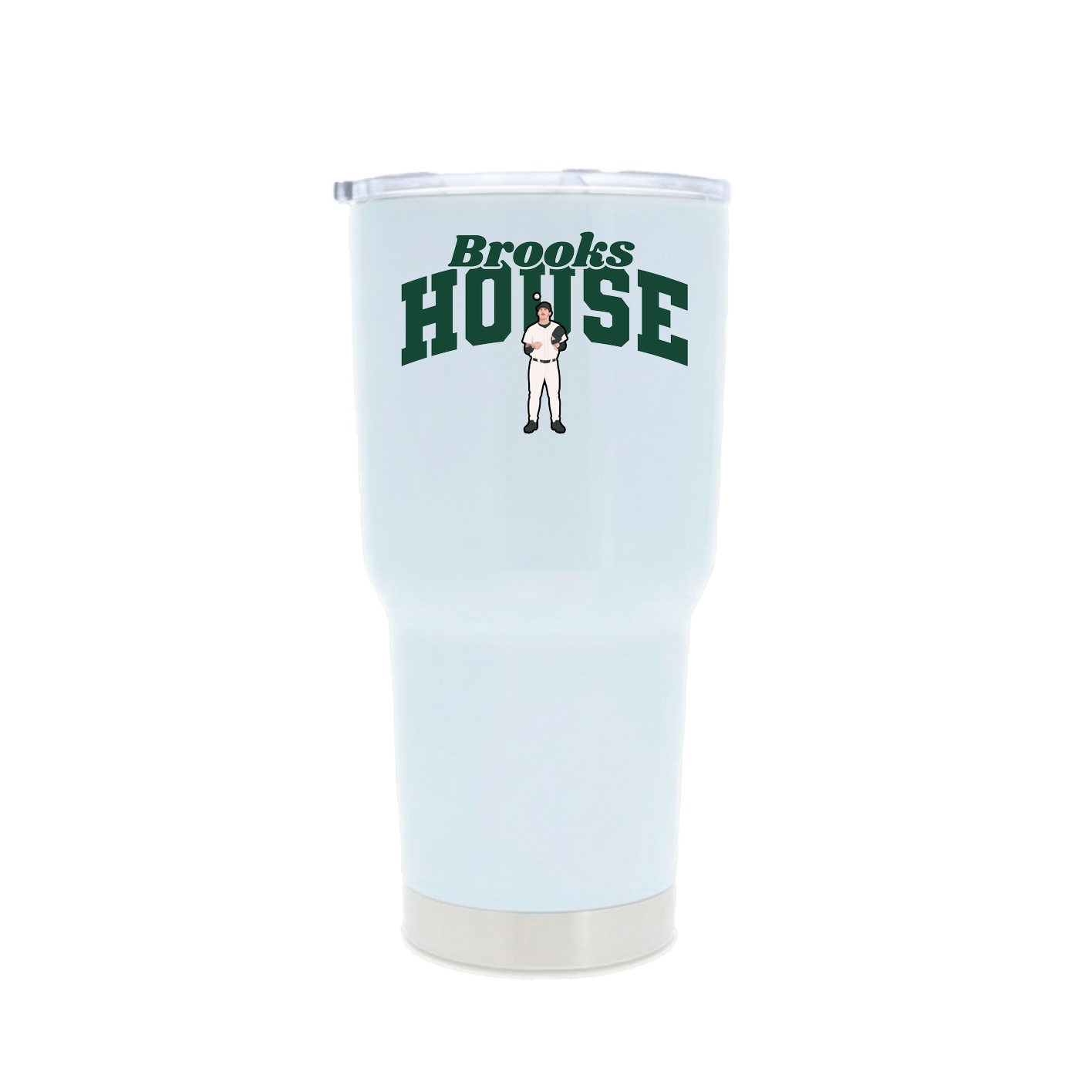 30oz Stainless Steel Tumbler — Signature Arch in White