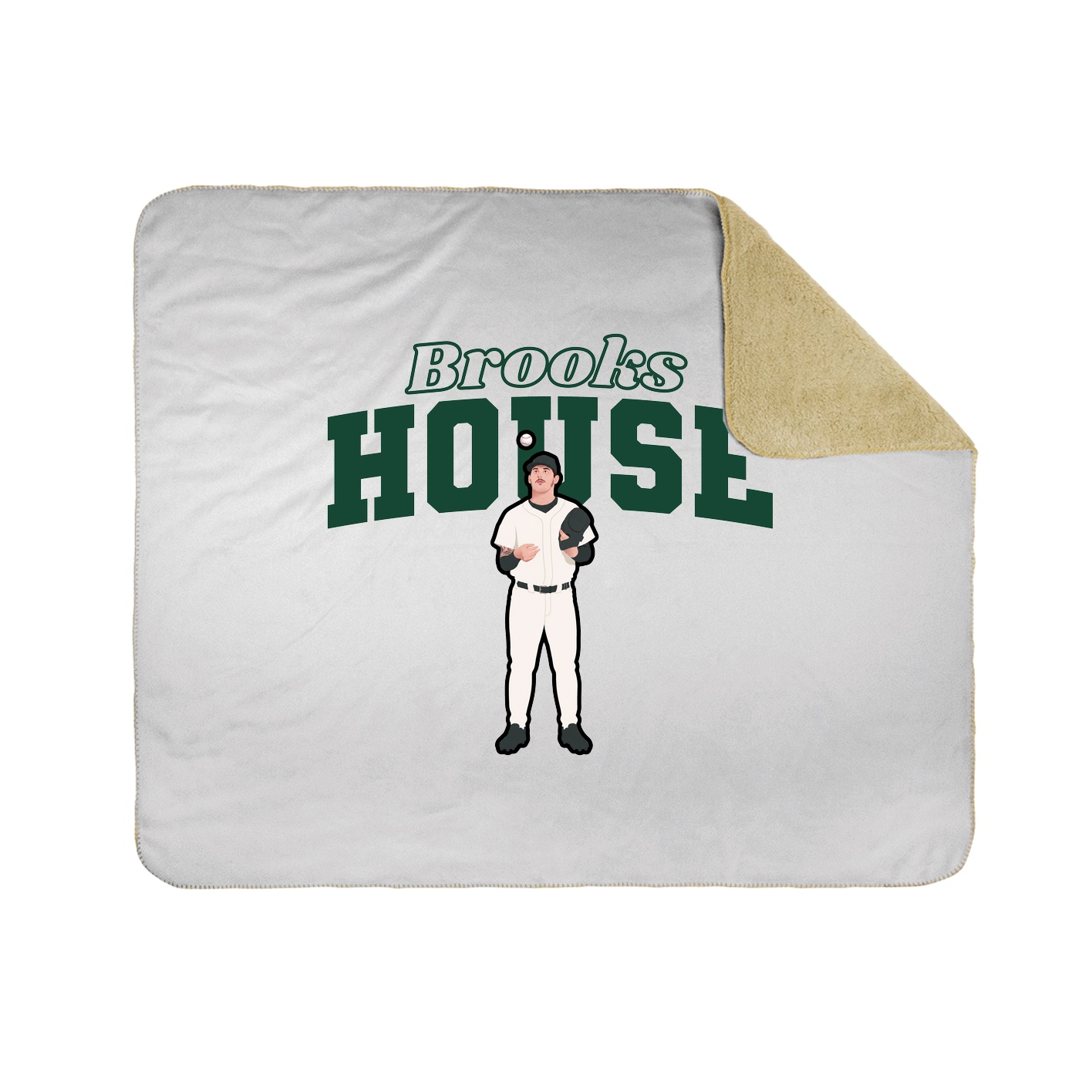 Throw Blanket — Name Arch in White