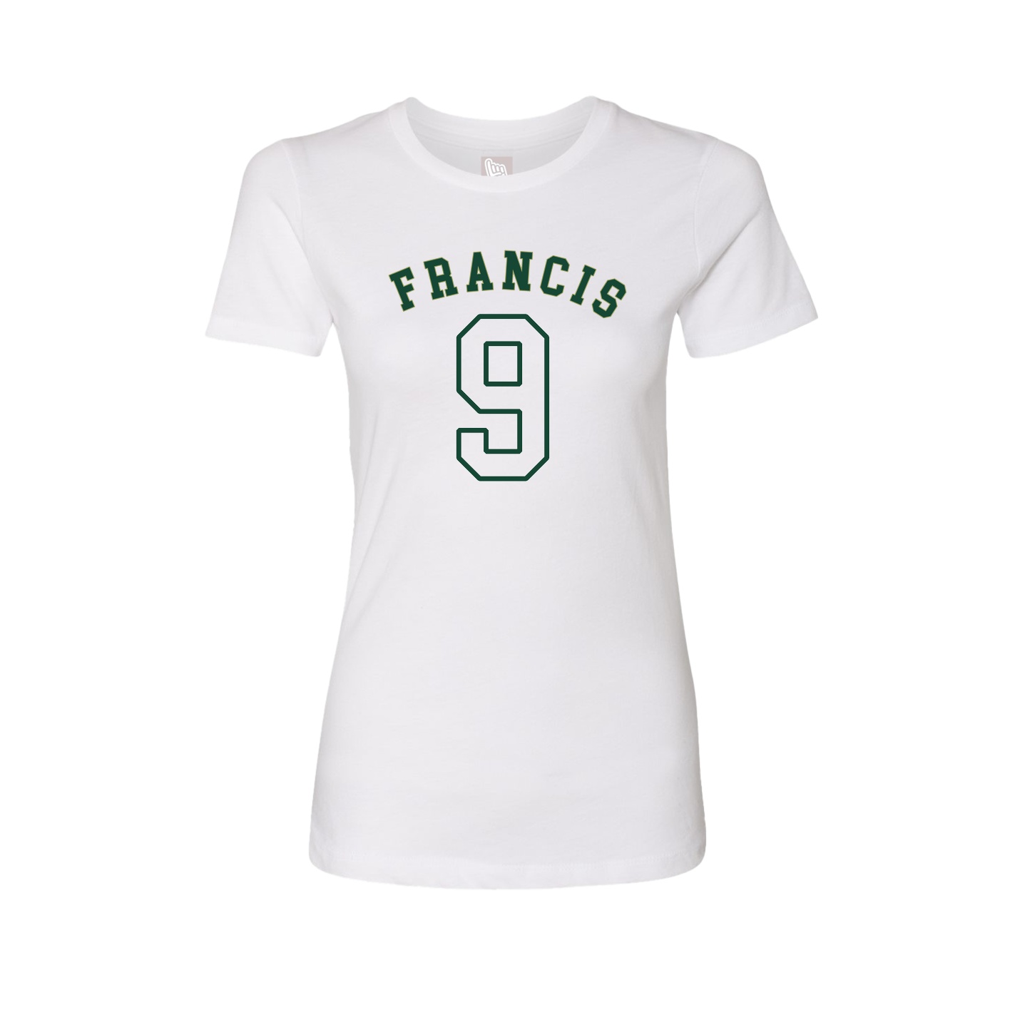 Fitted Women's Tee — Shirsey Arch in White