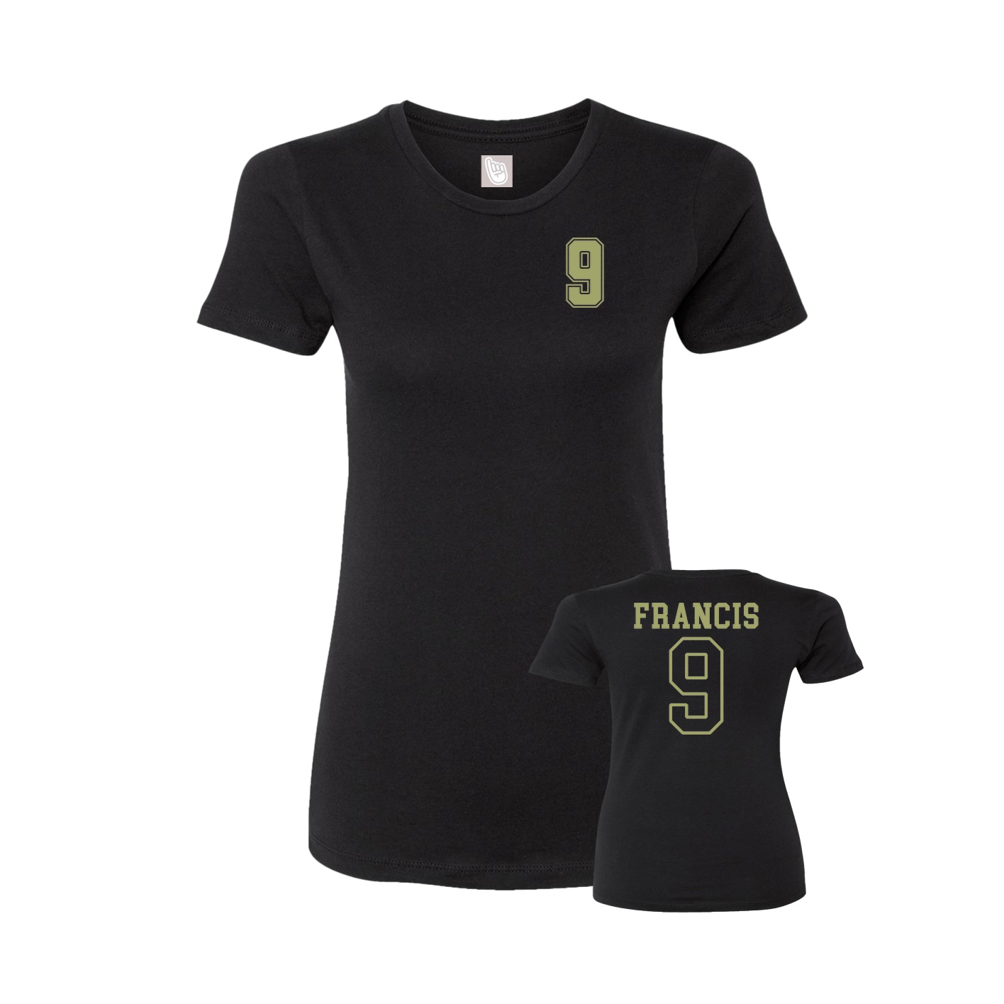 Fitted Women's Tee — Chest Back in Black