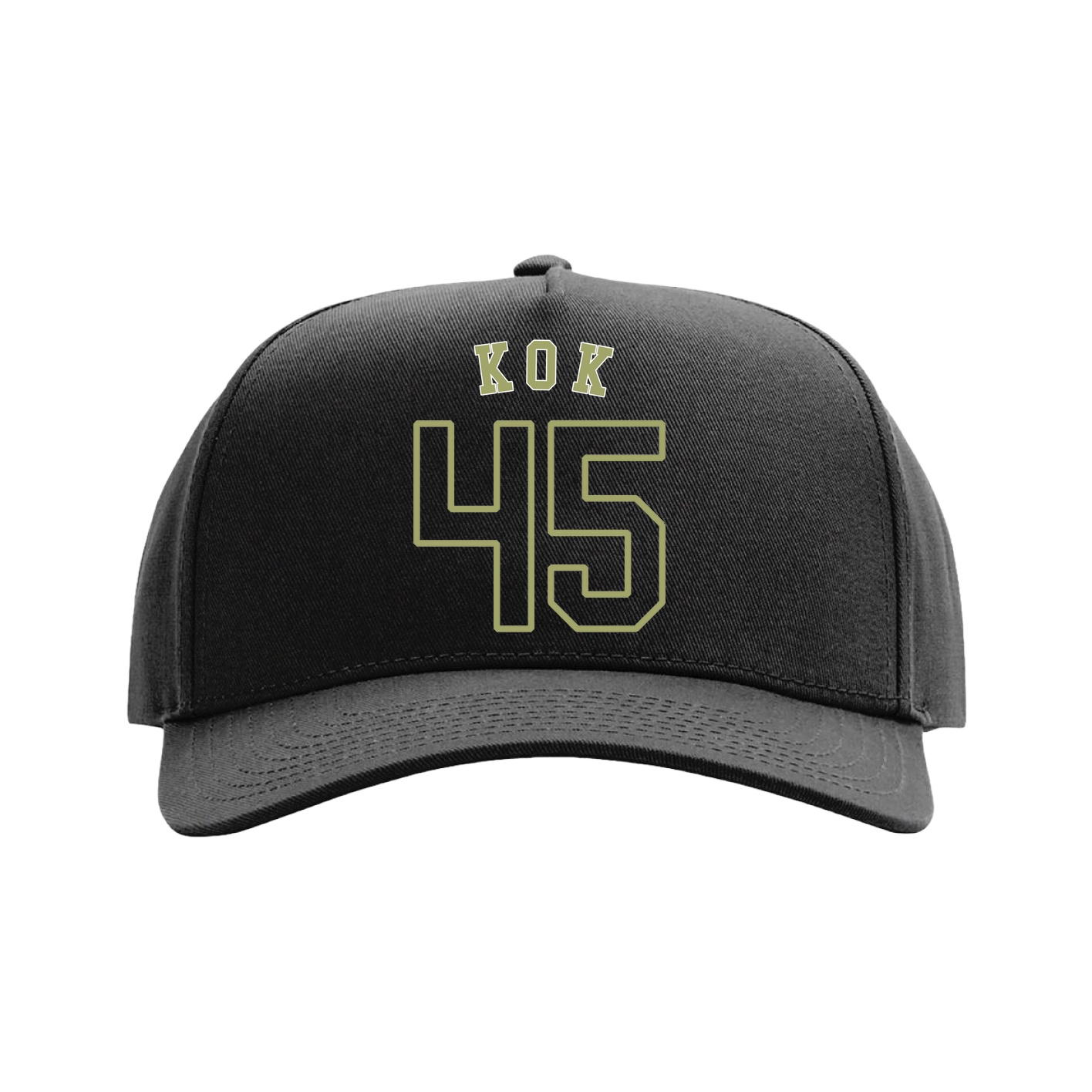 Full Fabric Five-Panel Champ Cap — Shirsey Arch in Black