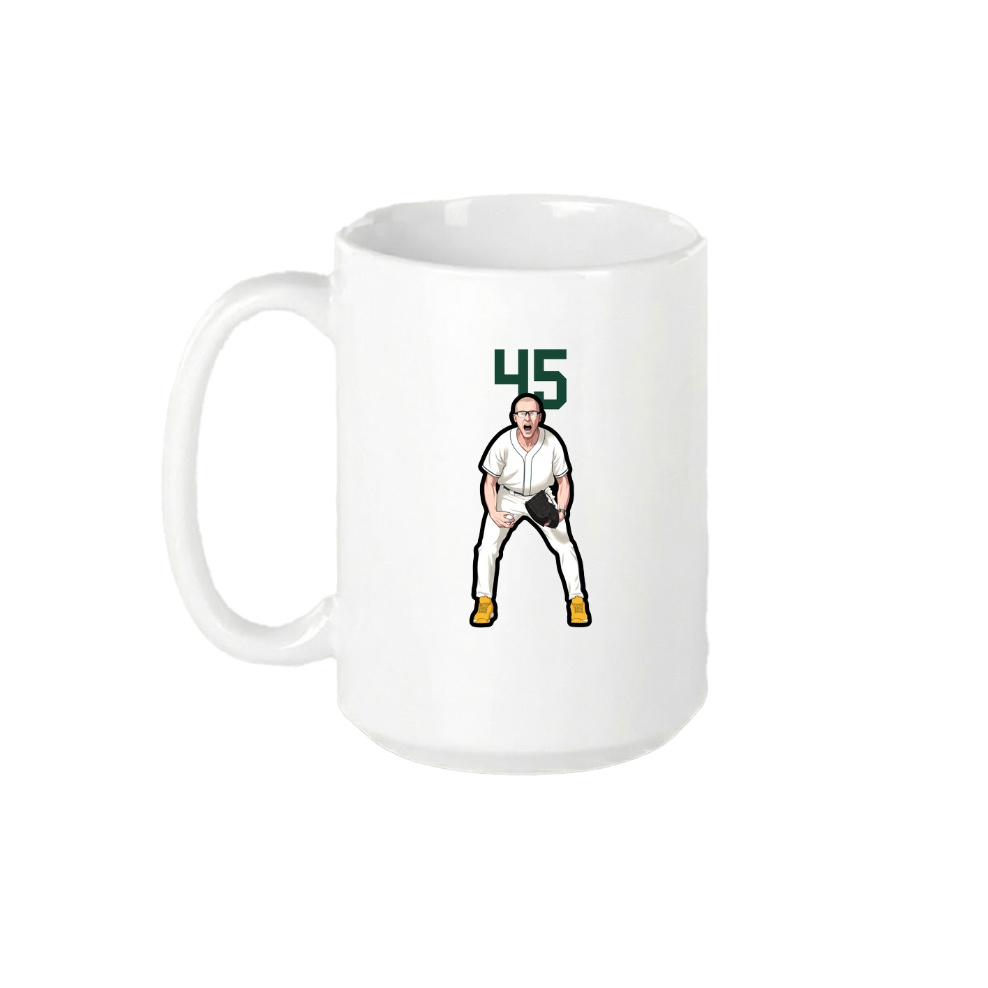 15oz Coffee Mug — Number Top in White