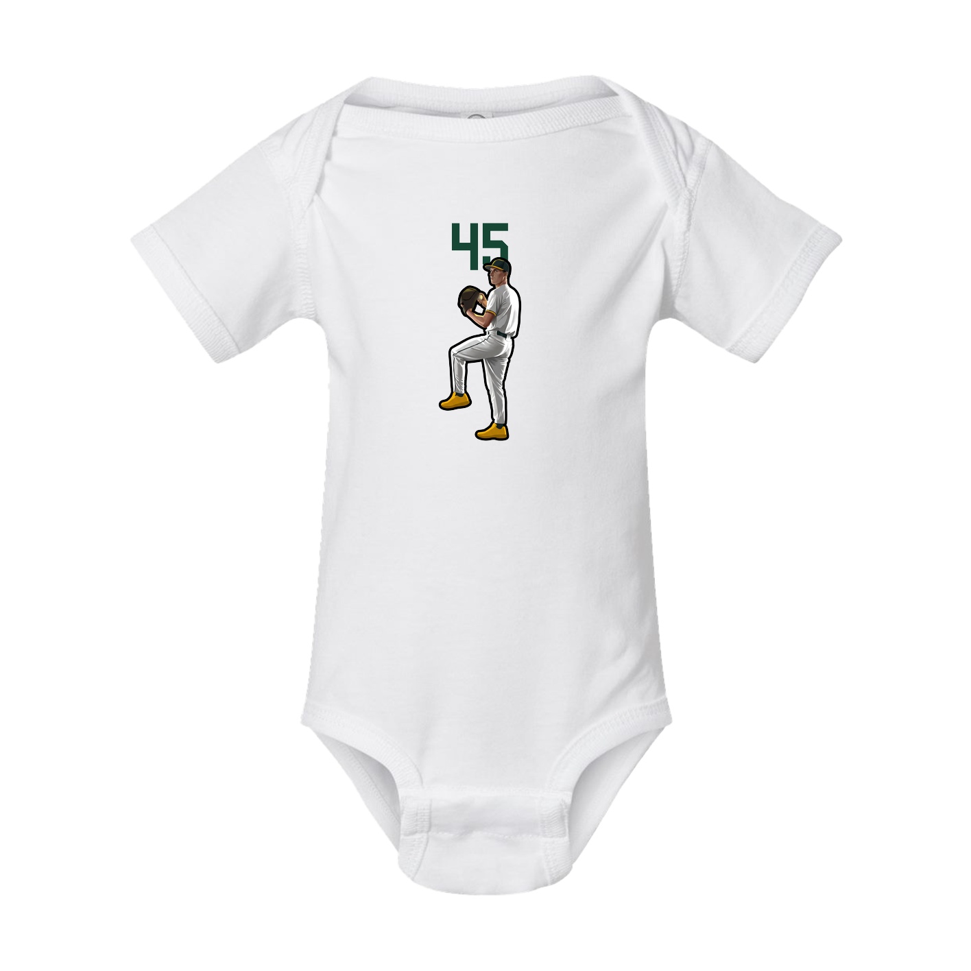 Baby Onesie — Number Top in White