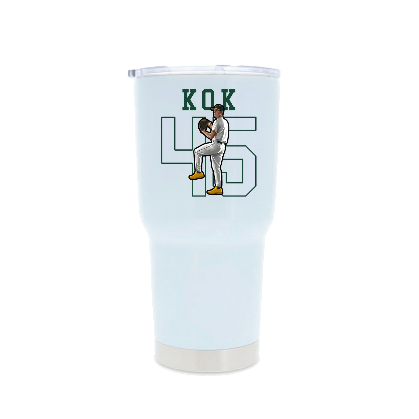 30oz Stainless Steel Tumbler — Shirsey in White