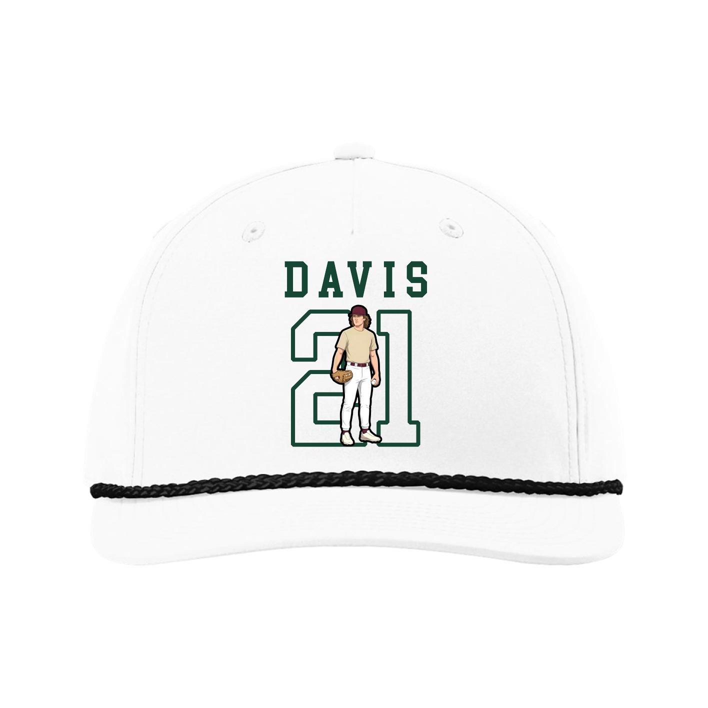 Five-Panel Classic Rope Cap — Shirsey in White