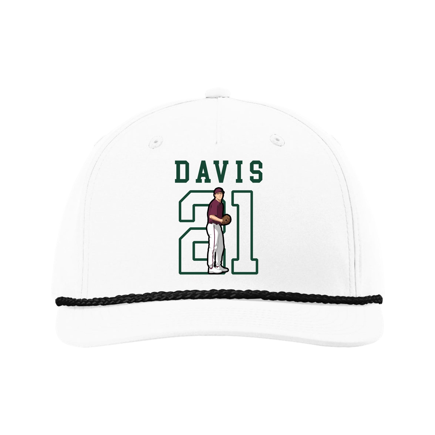 Five-Panel Classic Rope Cap — Shirsey in White