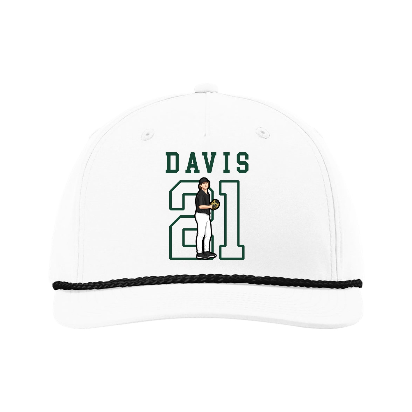 Five-Panel Classic Rope Cap — Shirsey in White