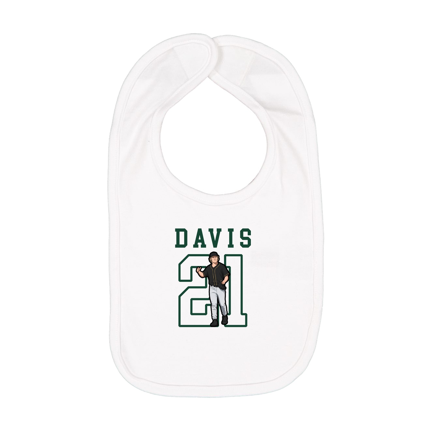 Infant Bib — Shirsey in White
