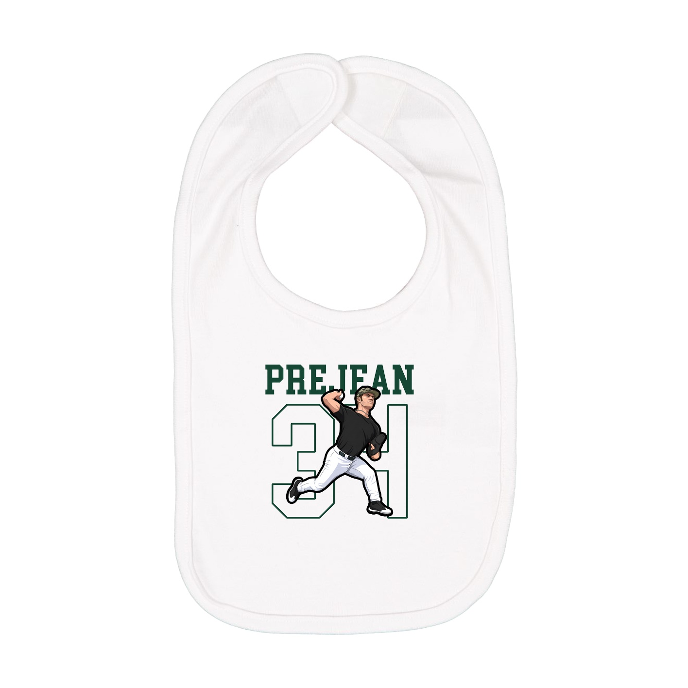 Infant Bib — Shirsey in White