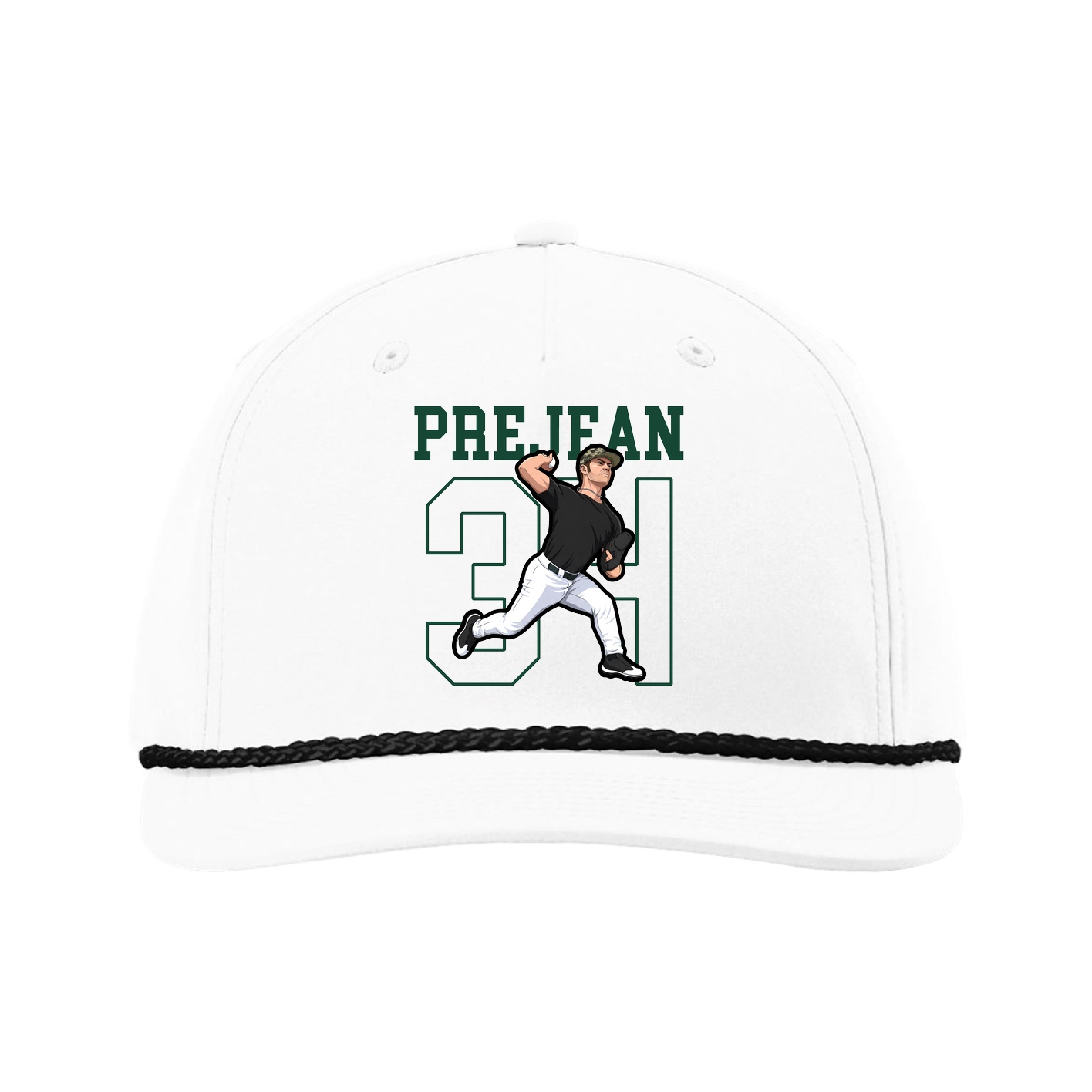 Five-Panel Classic Rope Cap — Shirsey in White