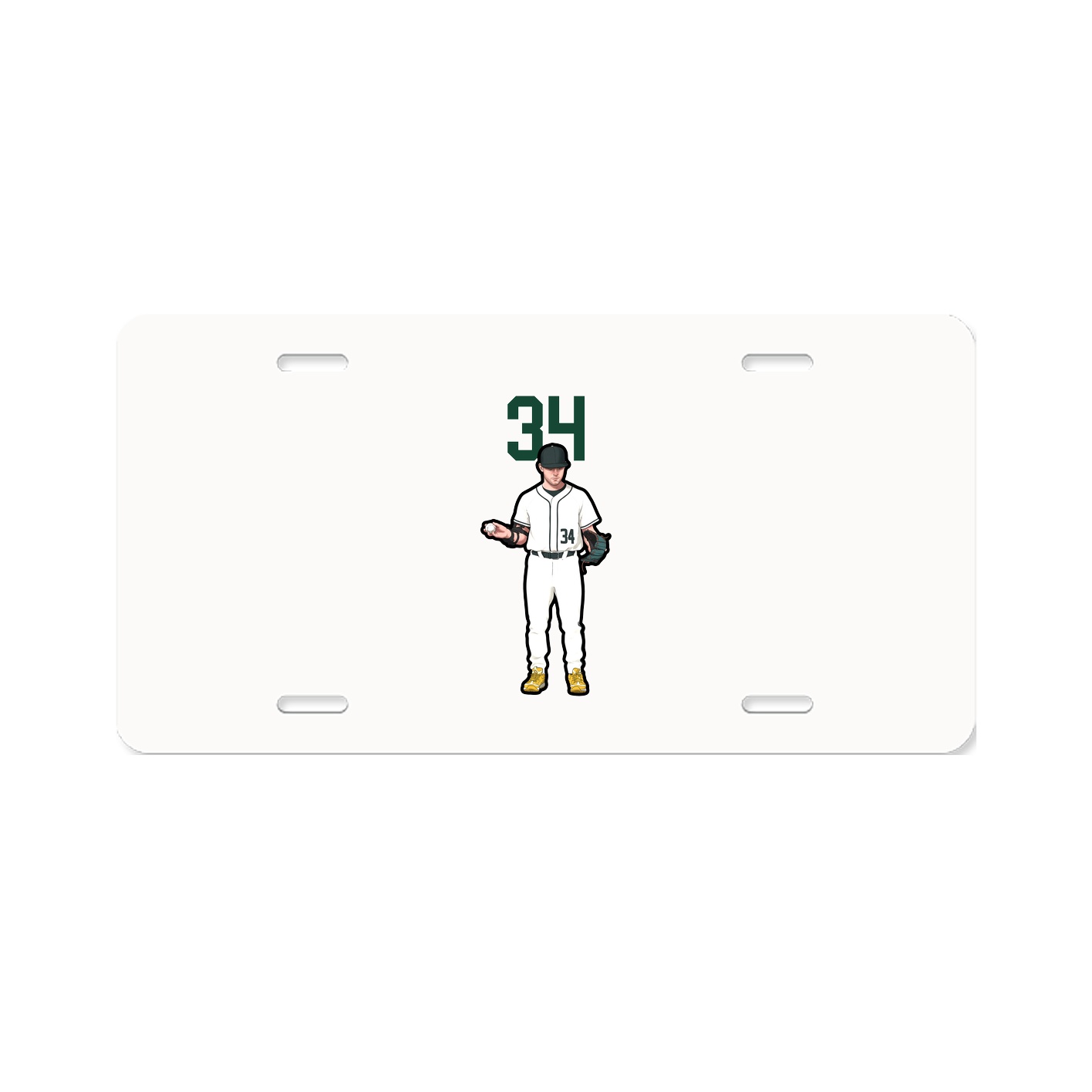 License Plate — Number Top in Classic