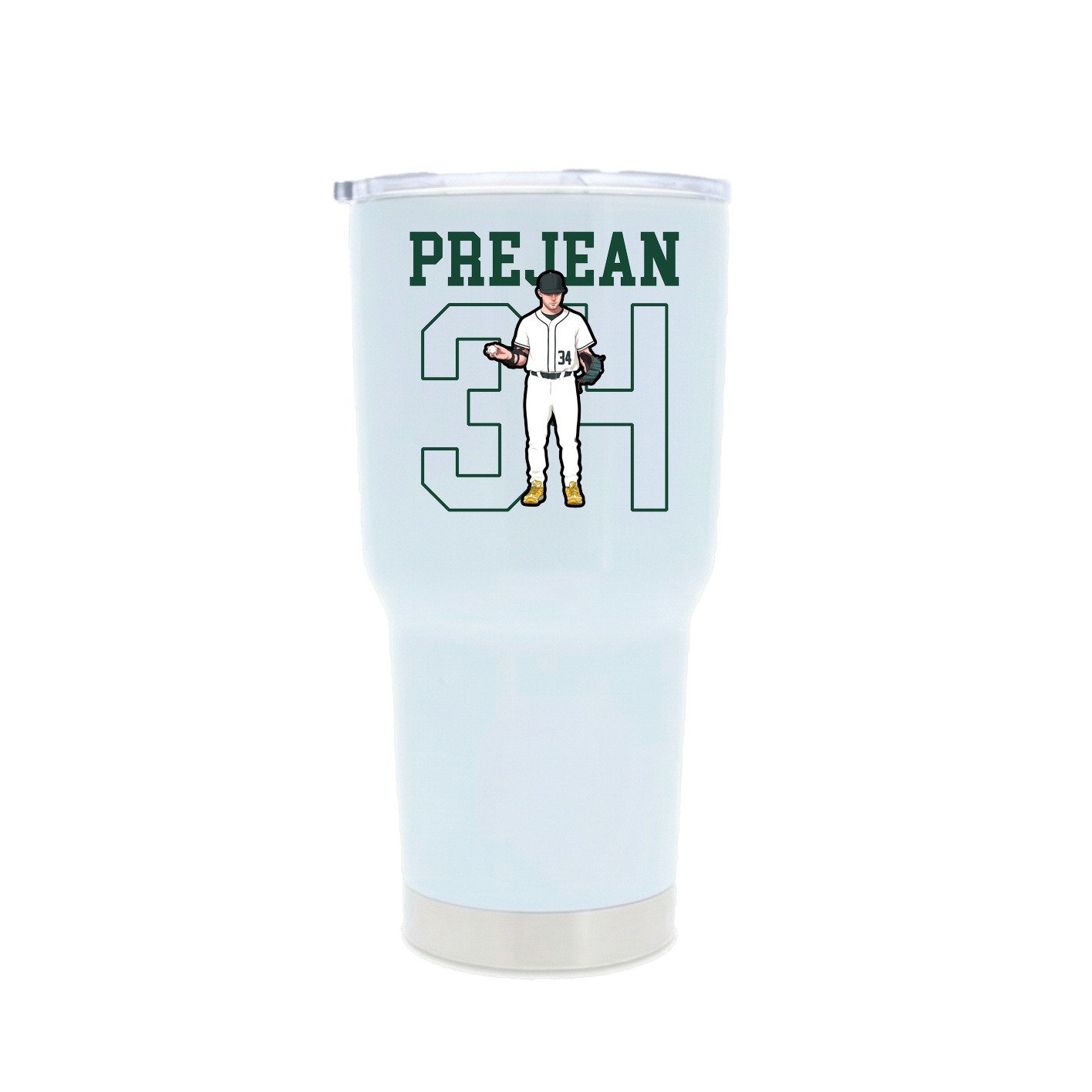 30oz Stainless Steel Tumbler — Shirsey in White