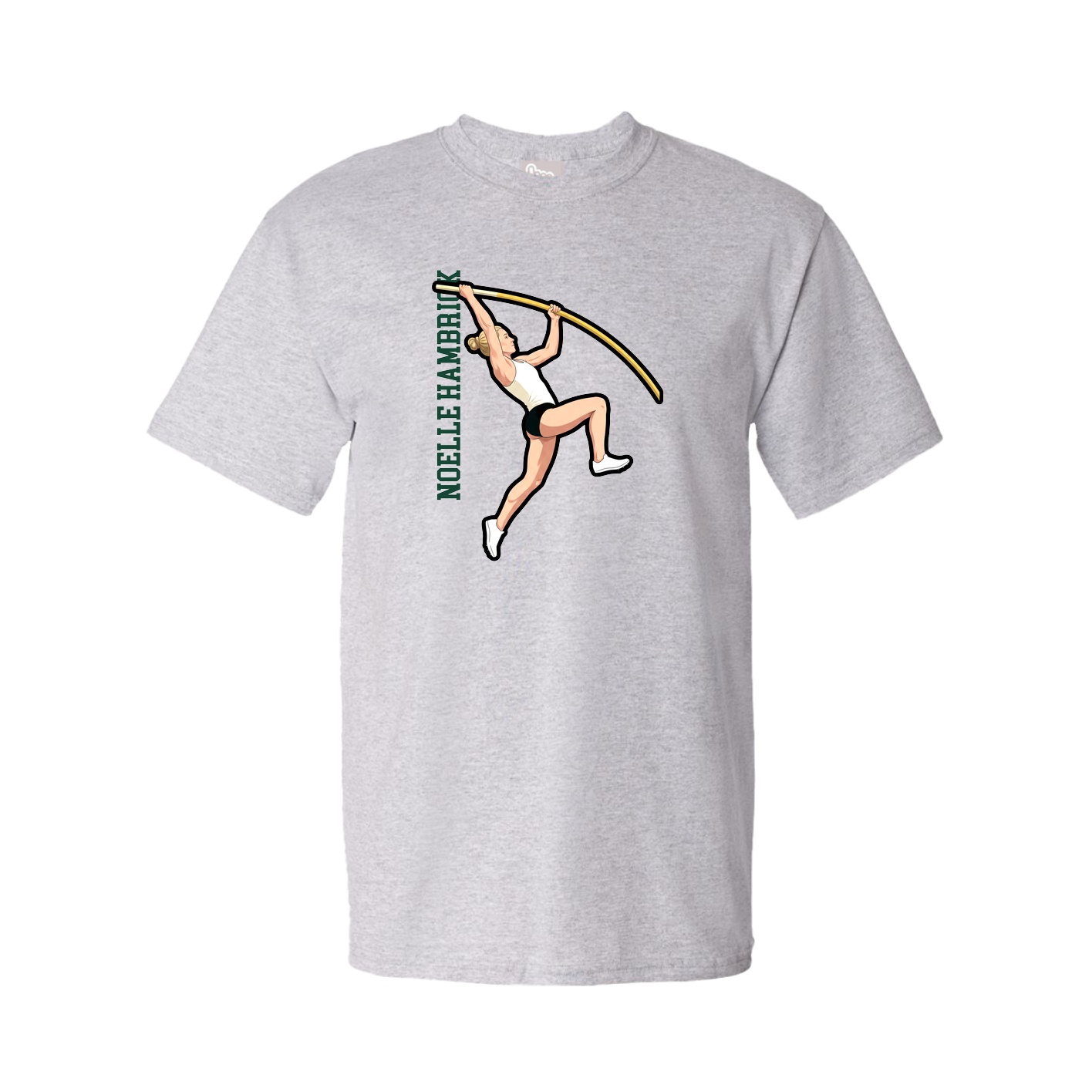 Tee — Name Vertical in Grey
