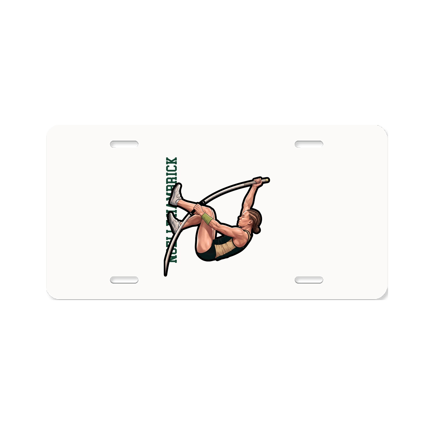 License Plate — Name Vertical in Classic