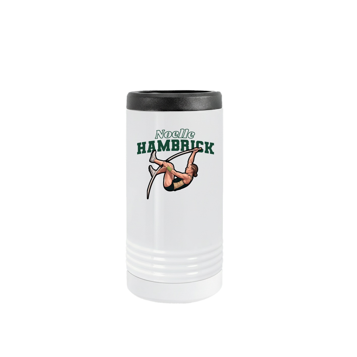 Slim Beverage Holder — Name Arch in White