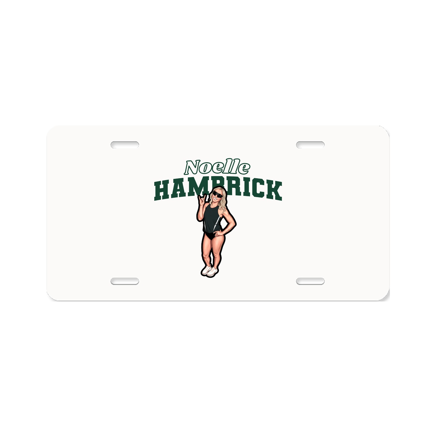 License Plate — Name Arch in Classic