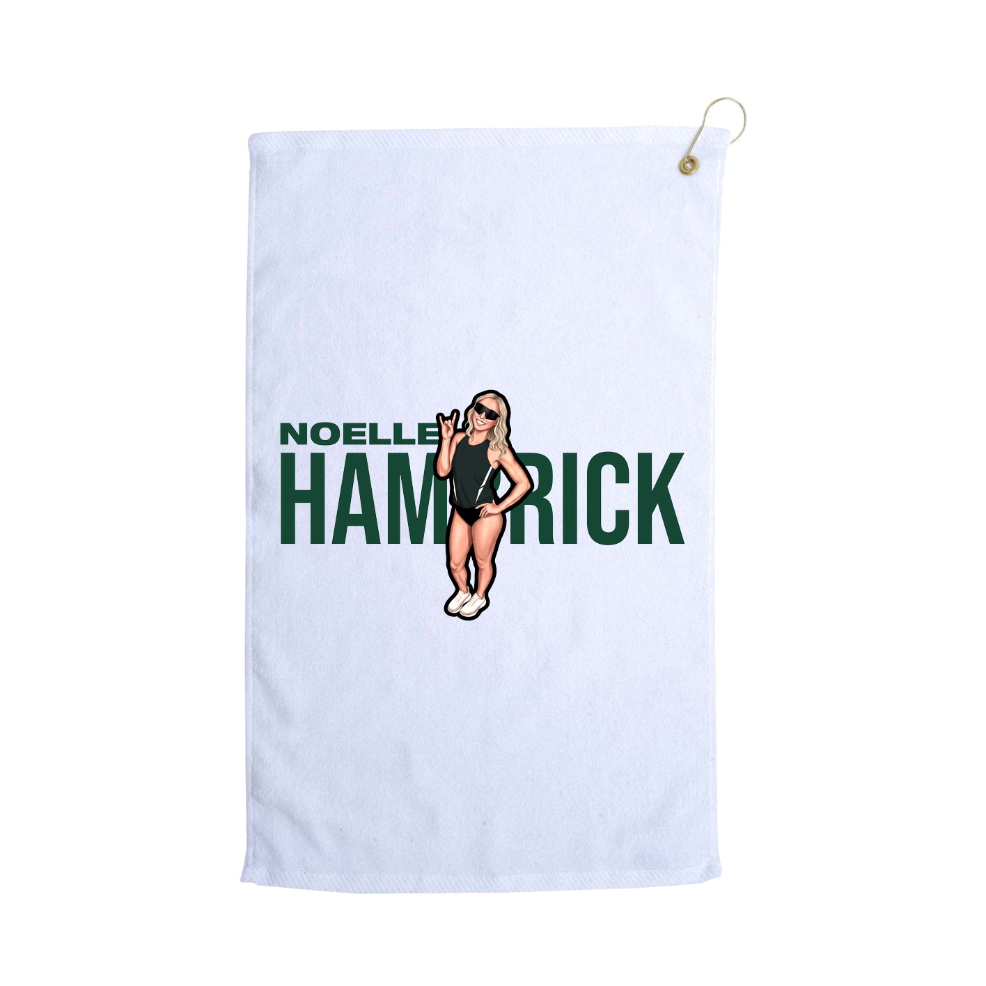 Golf Towel — Player Name in White