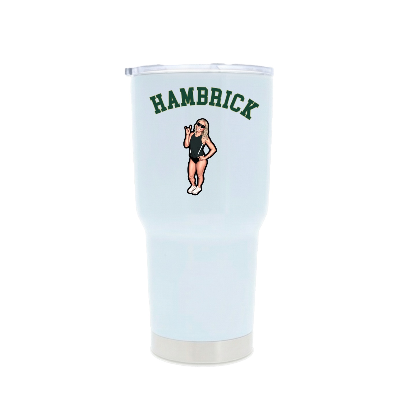 30oz Stainless Steel Tumbler — Shirsey Arch in White
