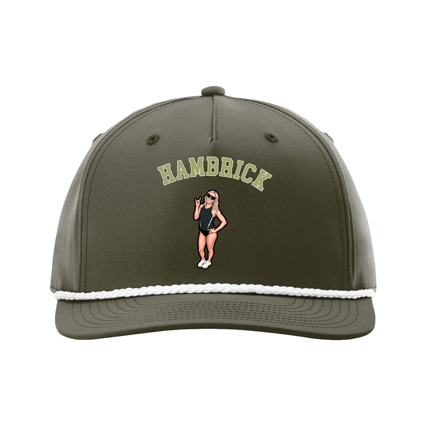 Five-Panel Classic Rope Cap — Shirsey Arch in Green