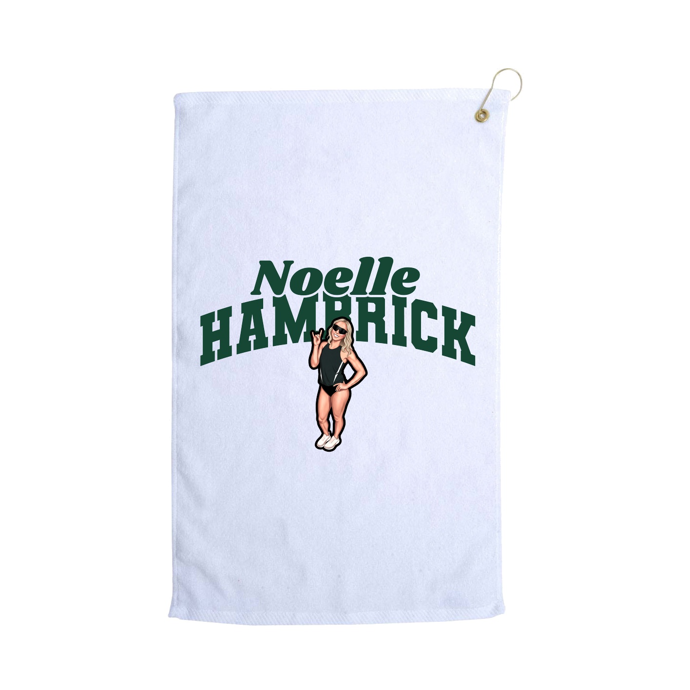 Golf Towel — Signature Arch in White