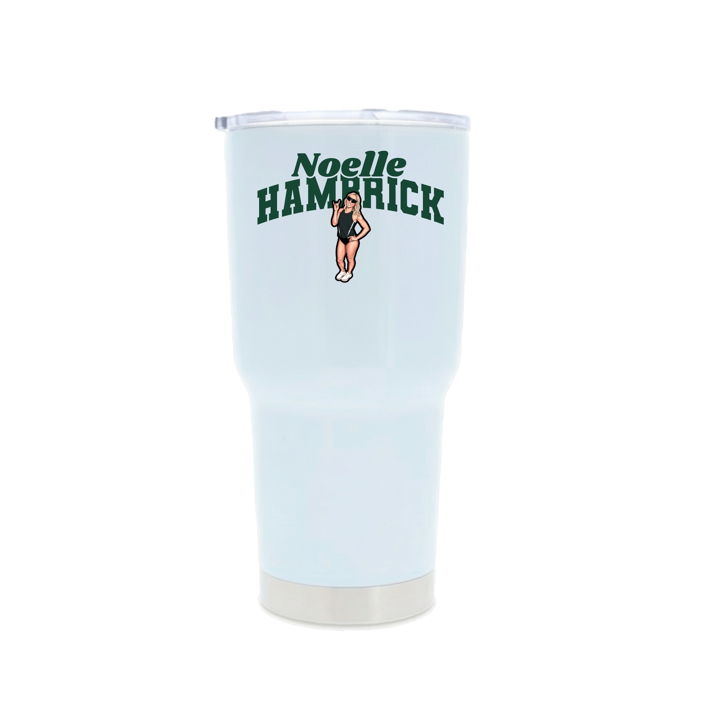 30oz Stainless Steel Tumbler — Signature Arch in White
